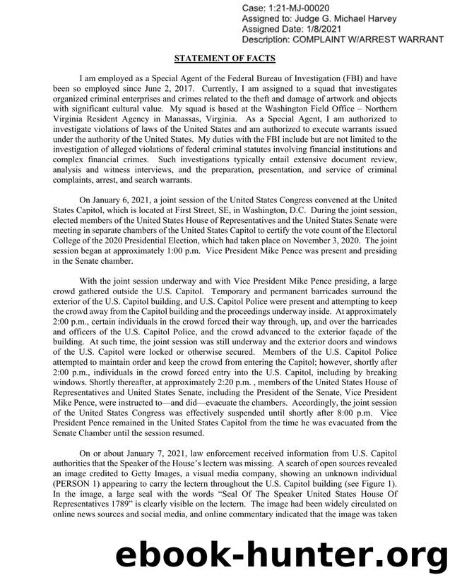 Adam Johnson Statement of Facts by USAO/FBI