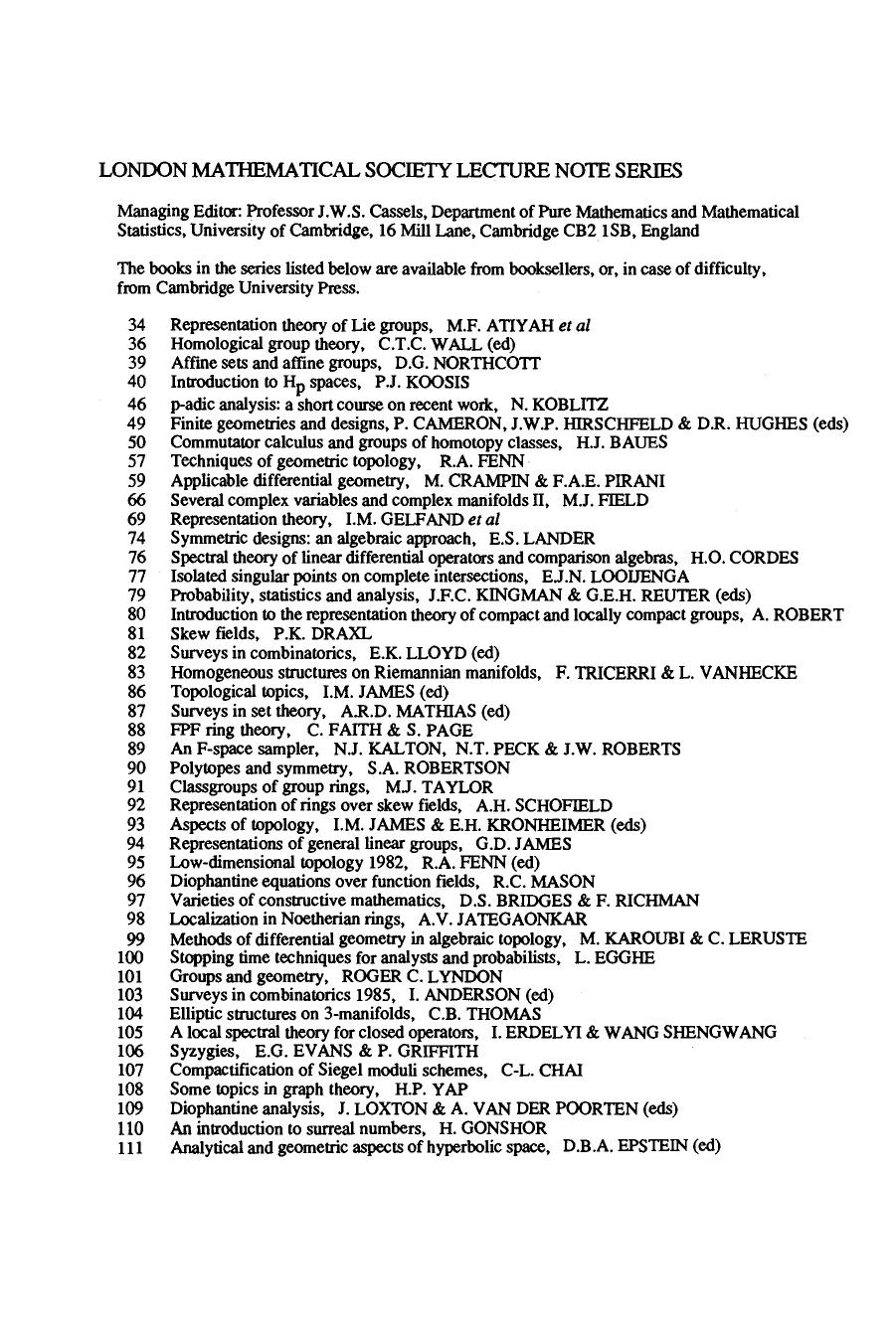 Adams Memorial Symposium on Algebraic Topology: Volume 1 by Nigel Ray Grant Walker (Eds.)