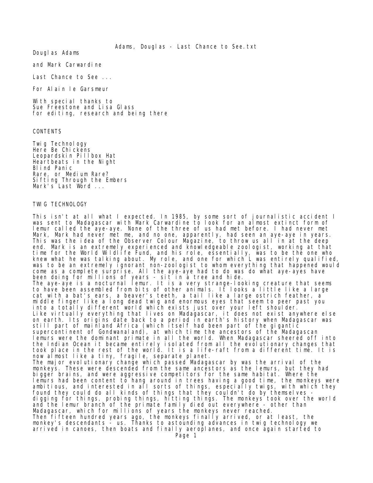 Adams, Douglas - Last Chance to See.txt - Notepad by Derek's System