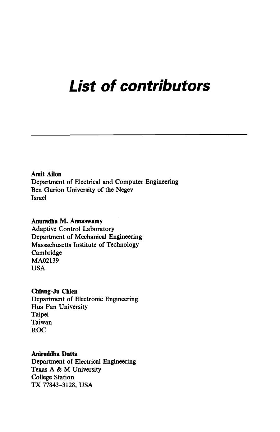 Adaptive Control Systems by Gang Feng and Rogelio Lozano (Auth.)