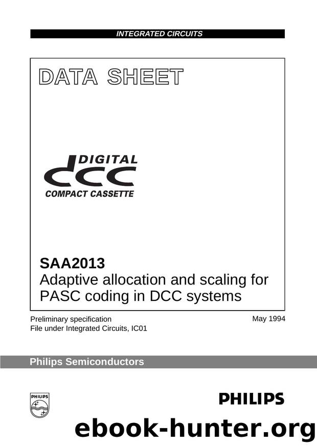 Adaptive allocation and scaling for PASC coding in DCC systems by Philips Semiconductors