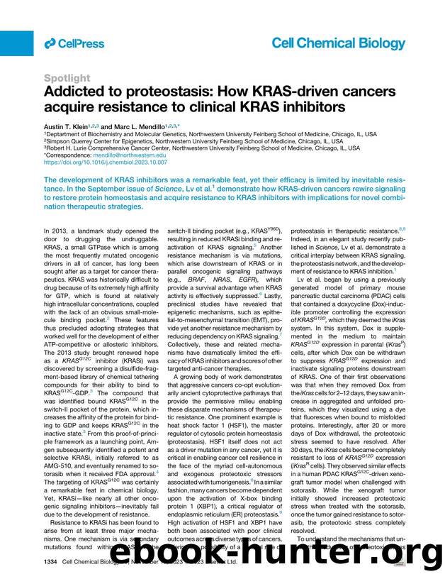 Addicted to proteostasis: How KRAS-driven cancers acquire resistance to clinical KRAS inhibitors by Austin T. Klein & Marc L. Mendillo