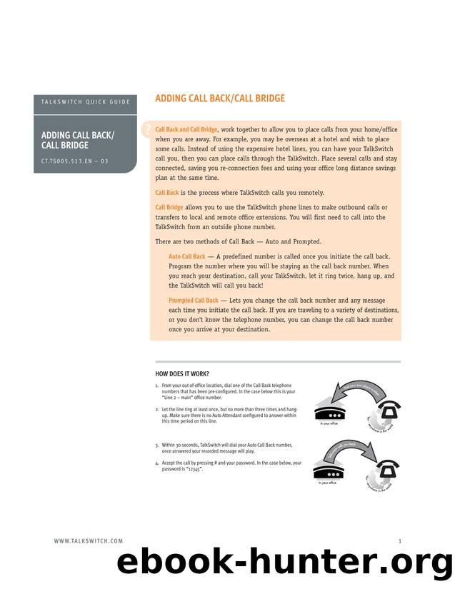 Adding Call BackCall Bridge by TalkSwitch