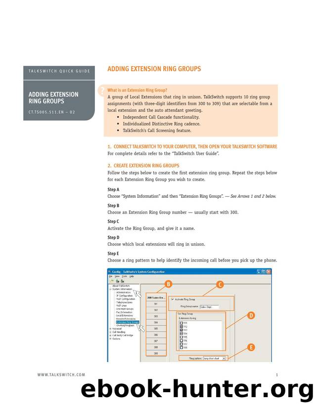 Adding Extension Ring Groups by TalkSwitch