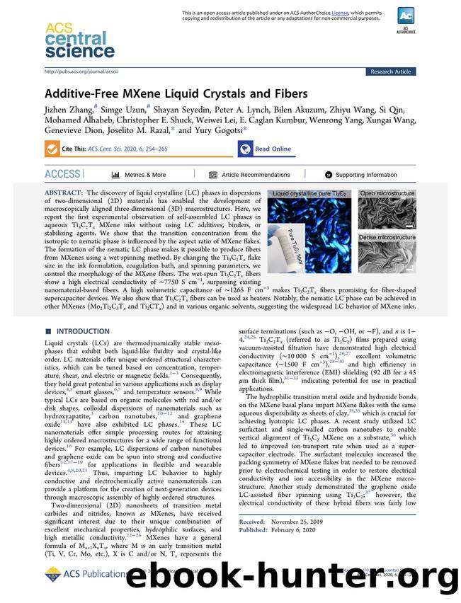 Additive-Free MXene Liquid Crystals and Fibers by unknow