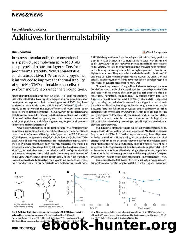 Additives for thermal stability by Hui-Seon Kim