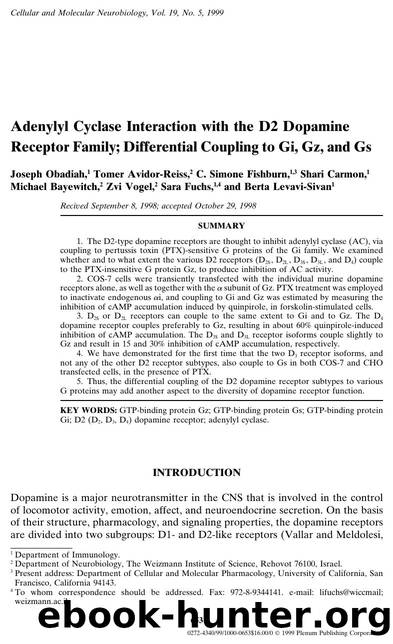 Adenylyl Cyclase Interaction with the D2 Dopamine Receptor Family; Differential Coupling to Gi, Gz, and Gs by Unknown