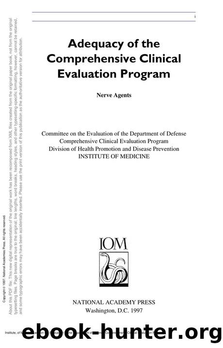 Adequacy of the Comprehensive Clinical Evaluation Program : Nerve Agents by unknow