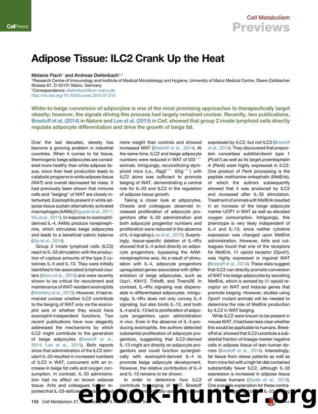 Adipose Tissue: ILC2 Crank Up the Heat by Melanie Flach & Andreas Diefenbach