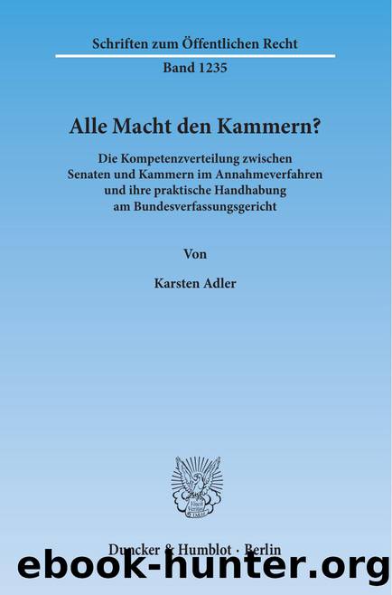Adler by Schriften zum Öffentlichen Recht (9783428539857)