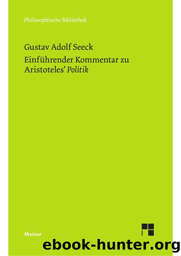 Adolf by Einführender Kommentar zu Aristoteles' Politik (9783787336197)