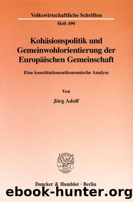 Adolf by Volkswirtschaftliche Schriften (9783428495603)
