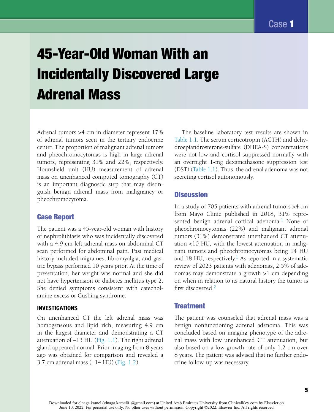 Adrenal Disorders ,100 Cases from the Adrenal Clinic by William F. Young & Irina Bancos