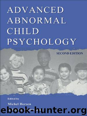 Advanced Abnormal Child Psychology by Hersen Michel. Ammerman Robert T