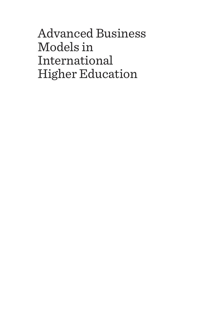 Advanced Business Models in International Higher Education by Jessica Lichy