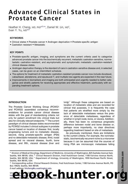 Advanced Clinical States in Prostate Cancer by Heather H. Cheng MD PhD & Daniel W. Lin MD & Evan Y. Yu MD