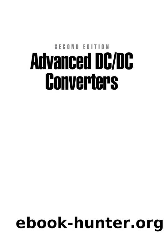 Advanced DC-DC Converters, Second Edition by Unknown