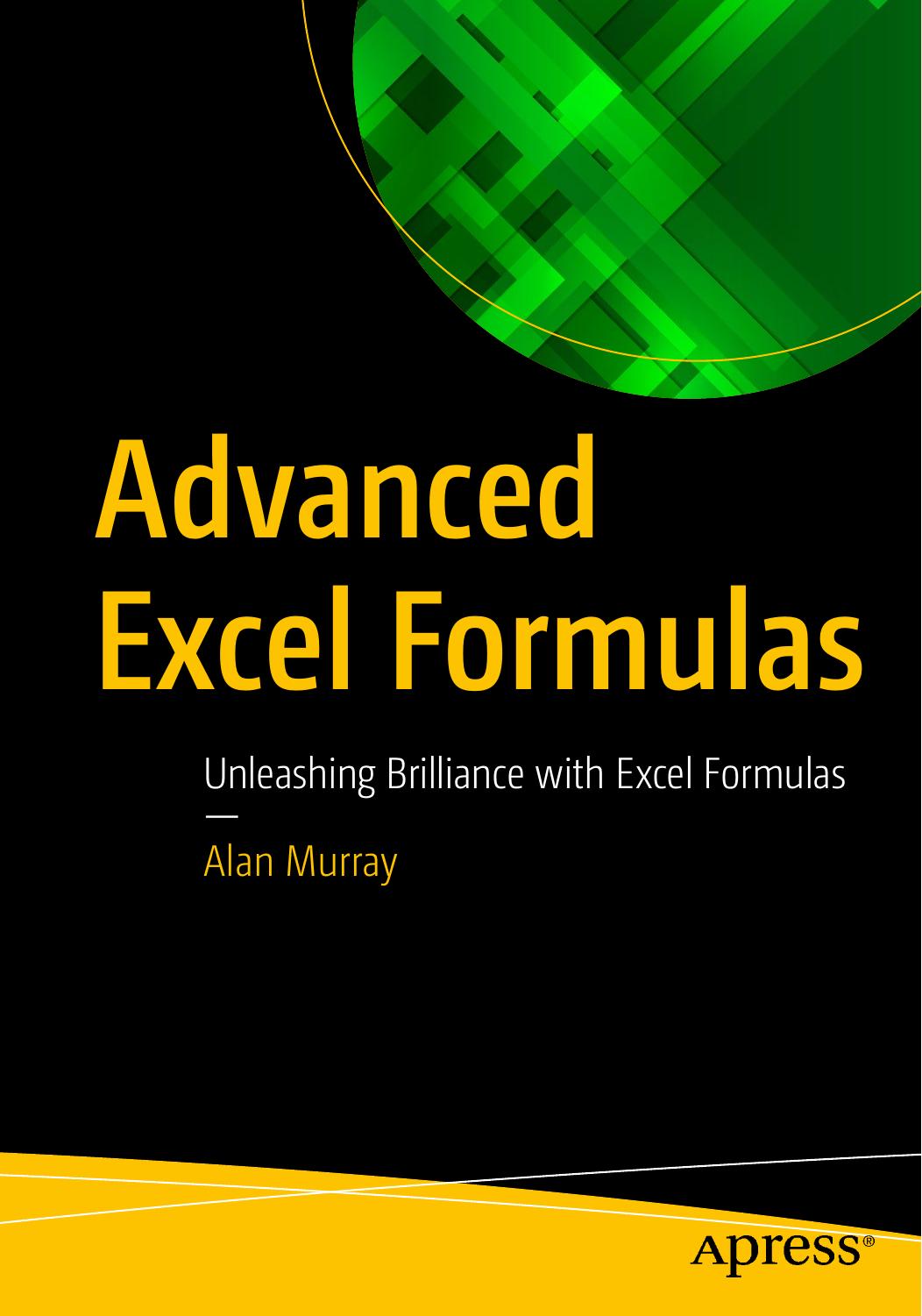 Advanced Excel Formulas by Unknown