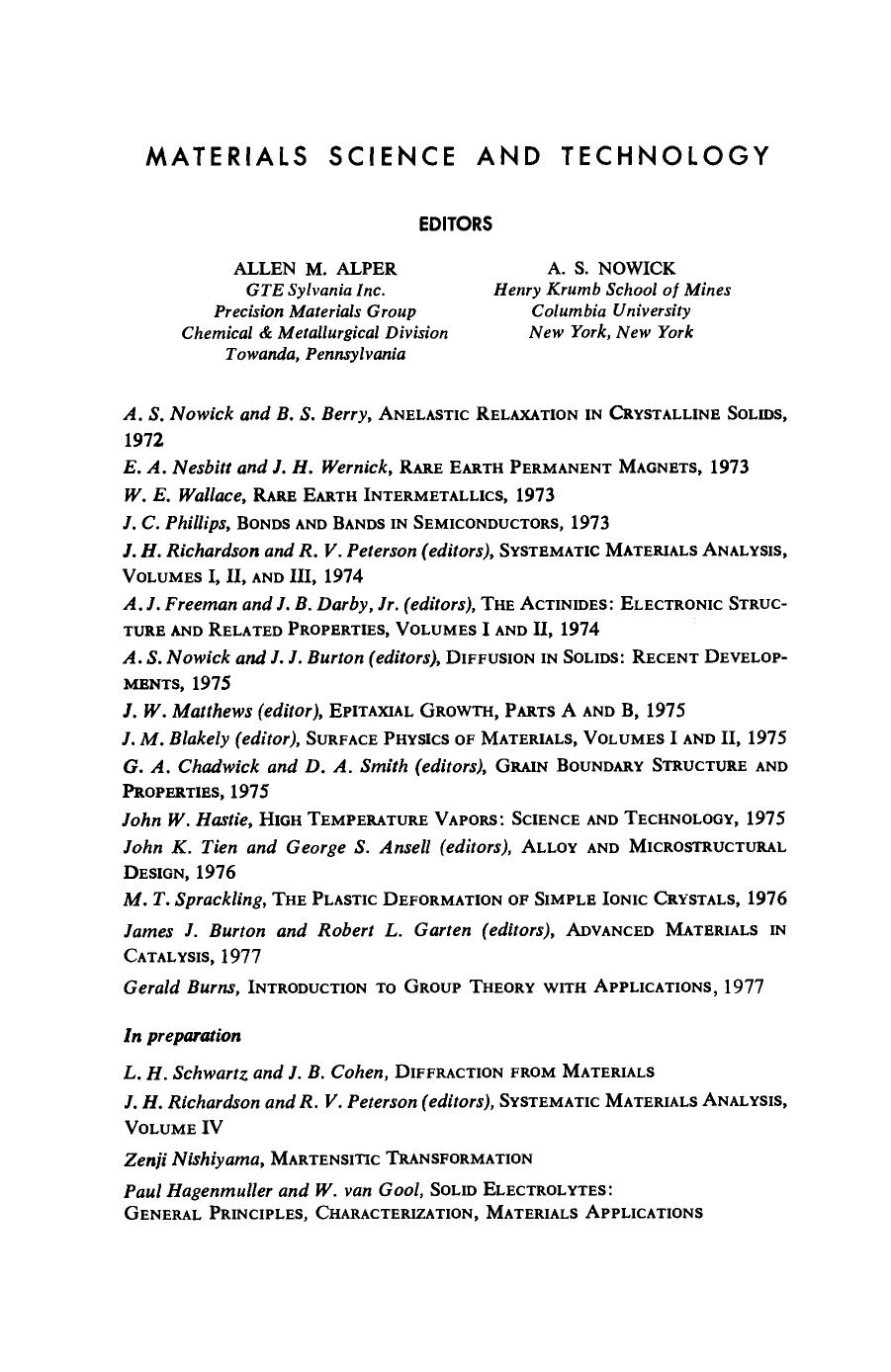 Advanced Materials in Catalysis (1977) by 4<8=8AB@0B>@