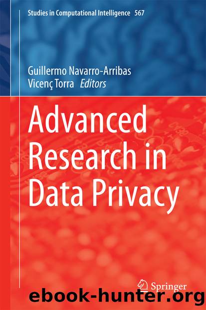 Advanced Research in Data Privacy by Guillermo Navarro-Arribas & Vicenç Torra