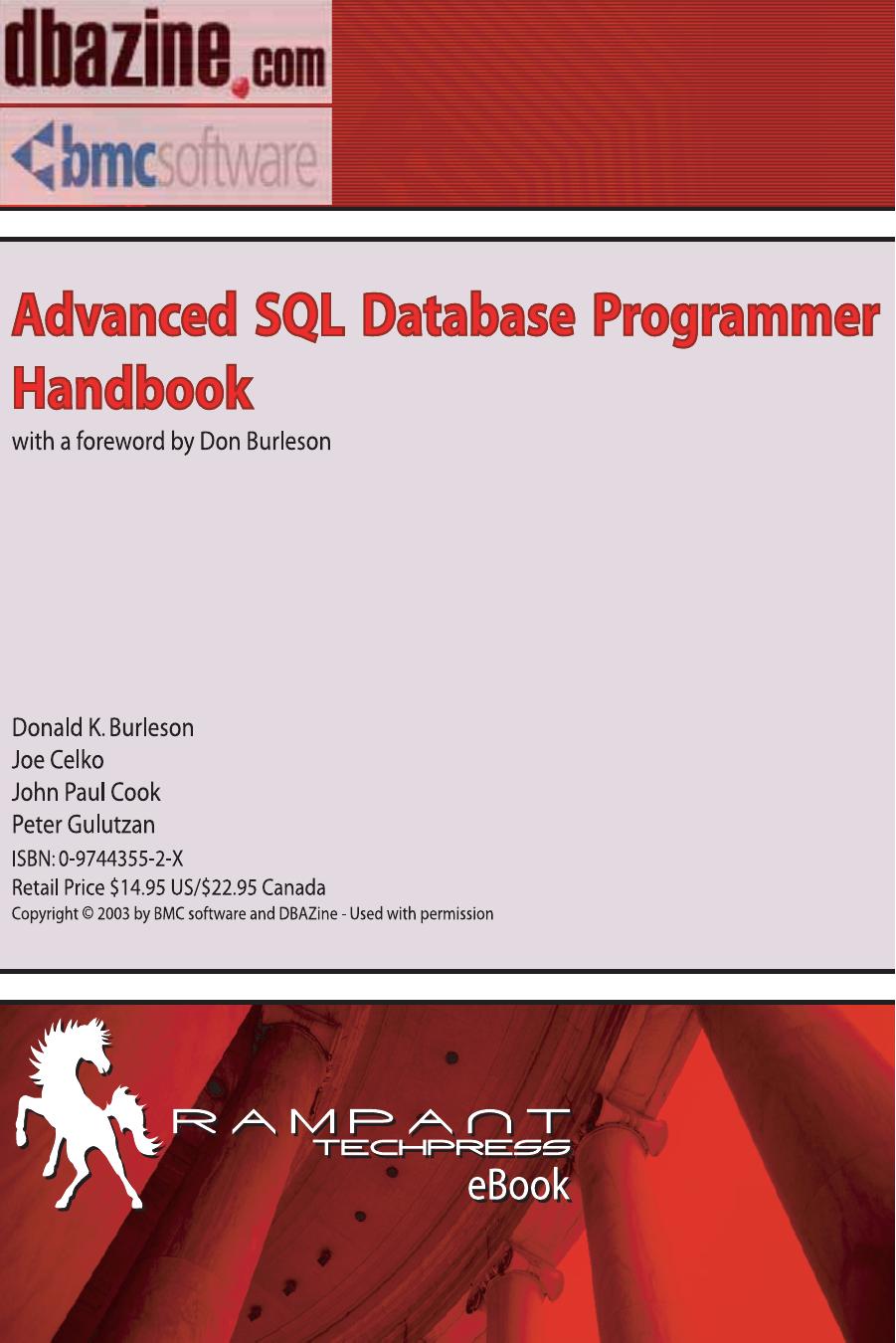 Advanced SQL Database Programmers Handbook by Donald K. Burleson John Paul Cook Joe Celko