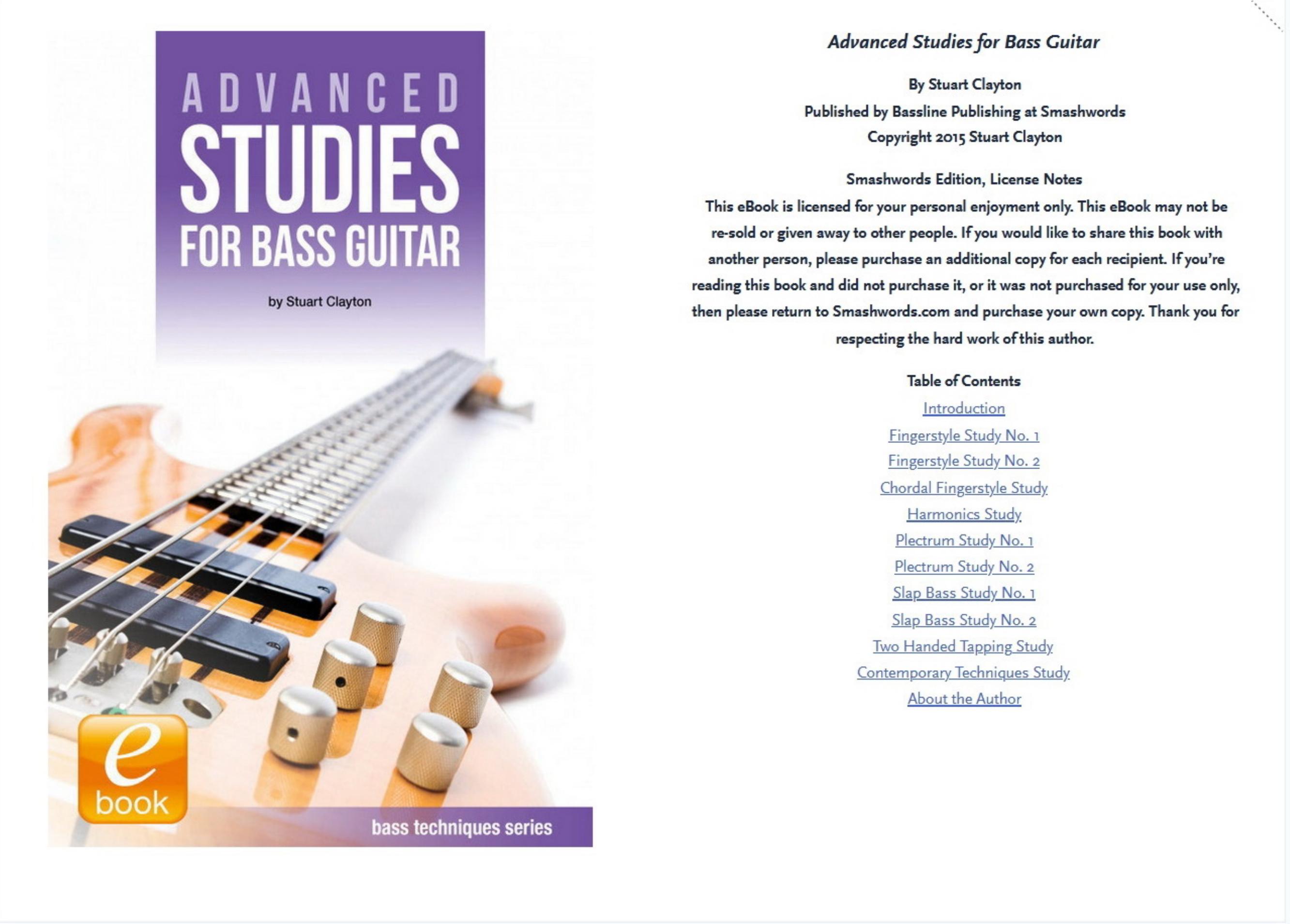 Advanced Studies for Bass Guitar (Bass Guitar Techniques Series) by Stuart Clayton