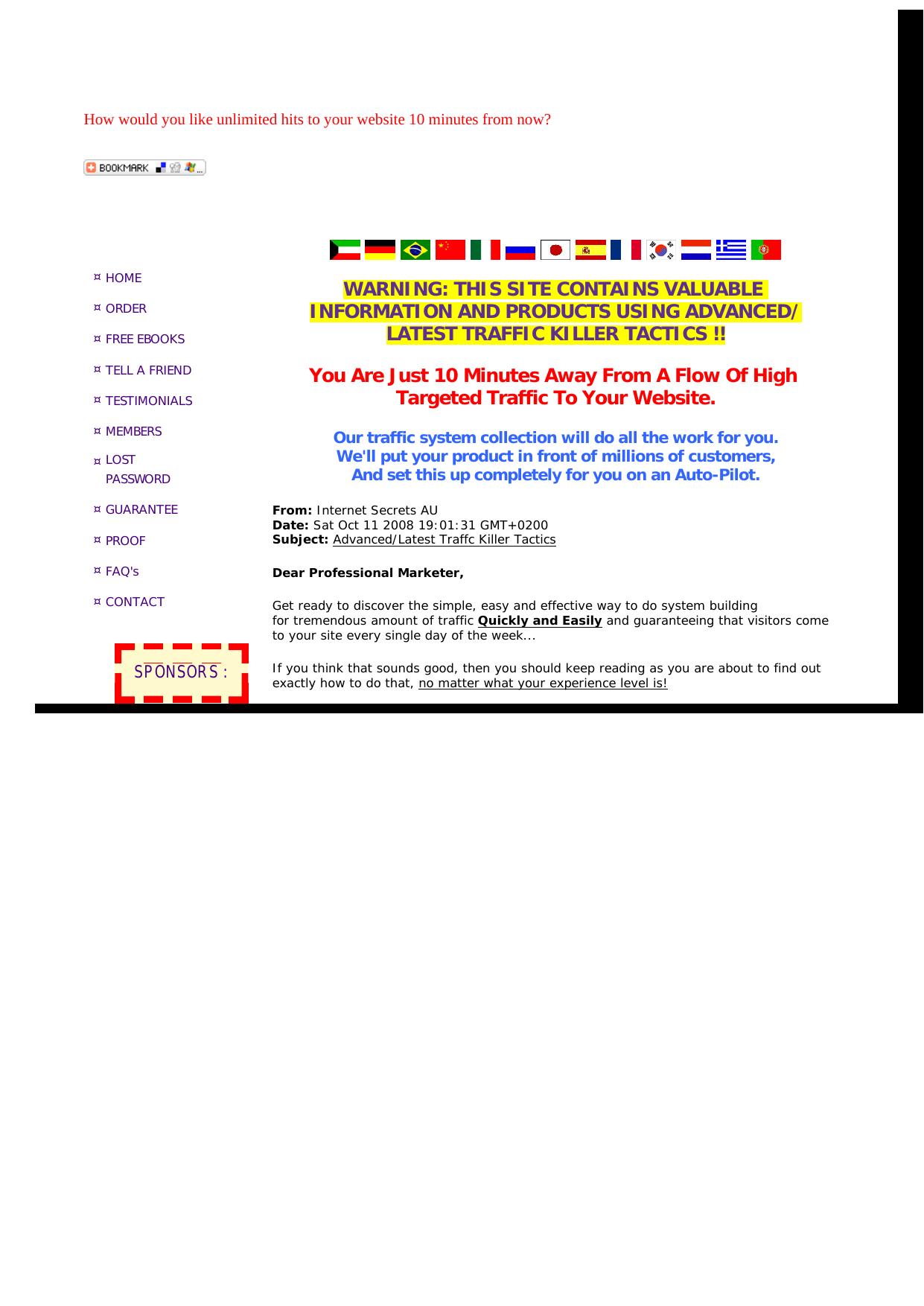 Advanced Traffic Killer Tactics --.. by Best of Kuszter's Collection