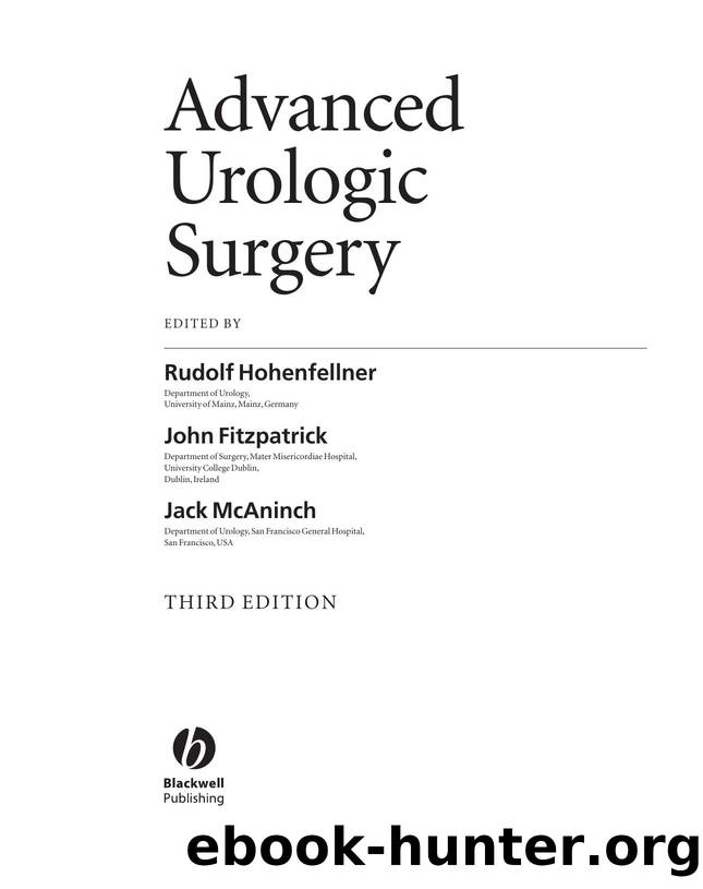 Advanced Urologic Surgery, 3rd ed by Unknown