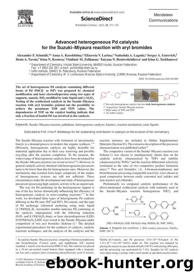 Advanced heterogeneous Pd catalysts for the SuzukiâMiyaura reaction with aryl bromides by unknow