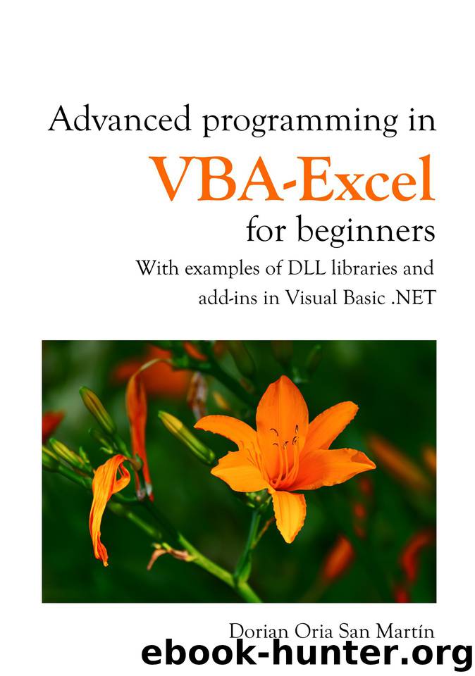 Advanced programming in VBA-Excel for beginners: With examples of DLL libraries and Add-Ins in Visual Basic .NET by Oria Dorian