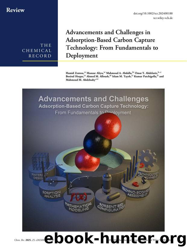 Advancements and Challenges in AdsorptionâBased Carbon Capture Technology: From Fundamentals to Deployment by Unknown