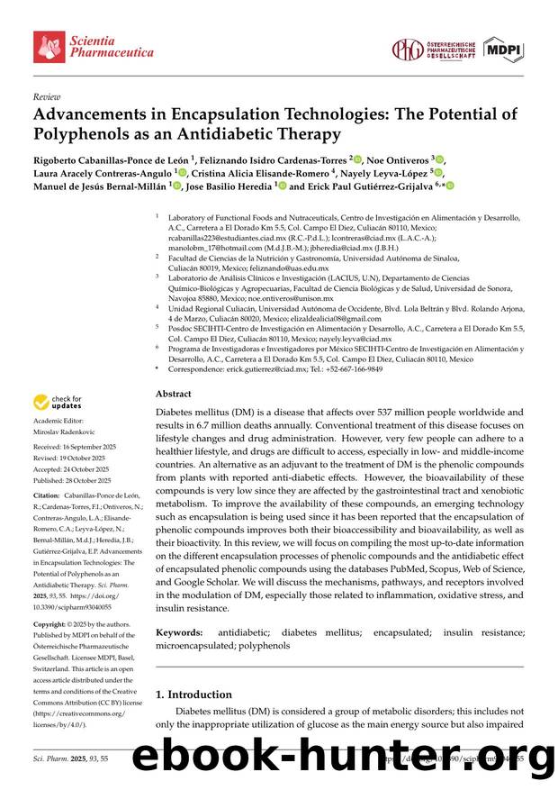 Advancements in Encapsulation Technologies: The Potential of Polyphenols as an Antidiabetic Therapy by unknow