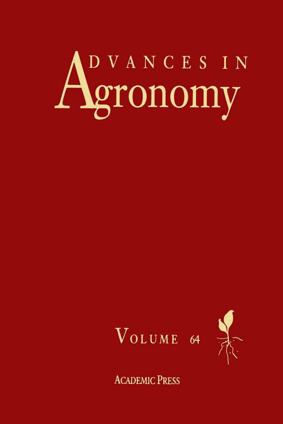 Advances in Agronomy, Vol. 64 by Donald L. Sparks (Ed.)