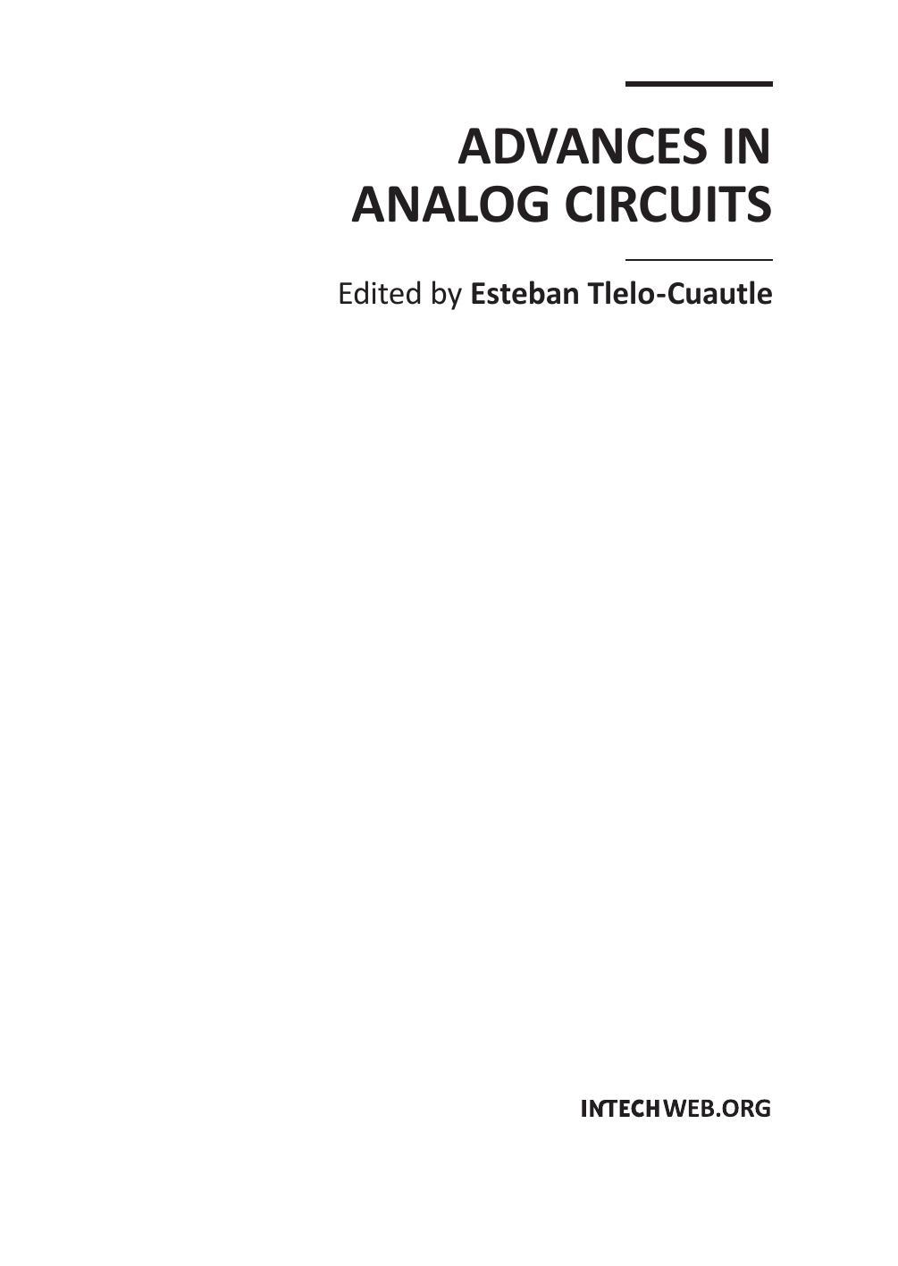 Advances in Analog Circuits (2011) by Unknown