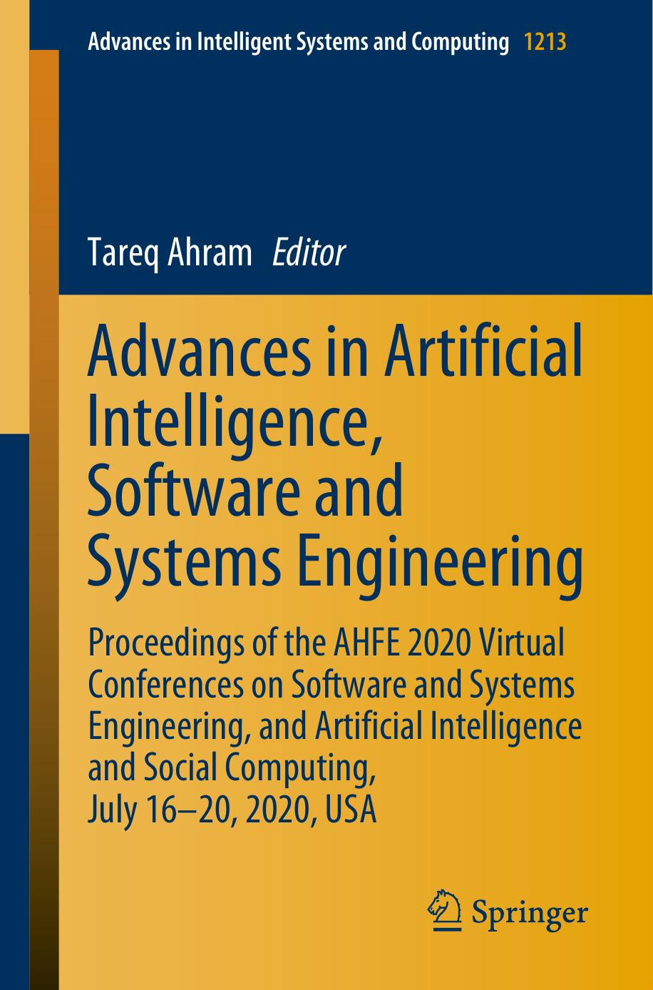 Advances in Artificial Intelligence, Software and Systems Engineering by unknow