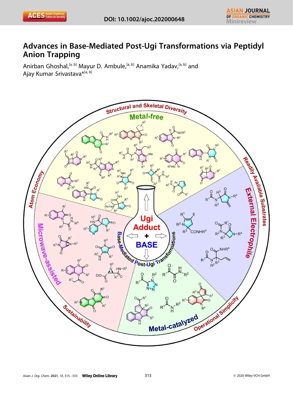 Advances in BaseâMediated PostâUgi Transformations via Peptidyl Anion Trapping by Unknown