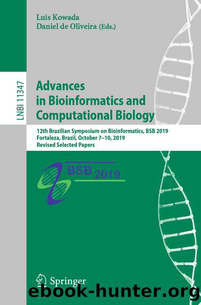 Advances in Bioinformatics and Computational Biology by Unknown