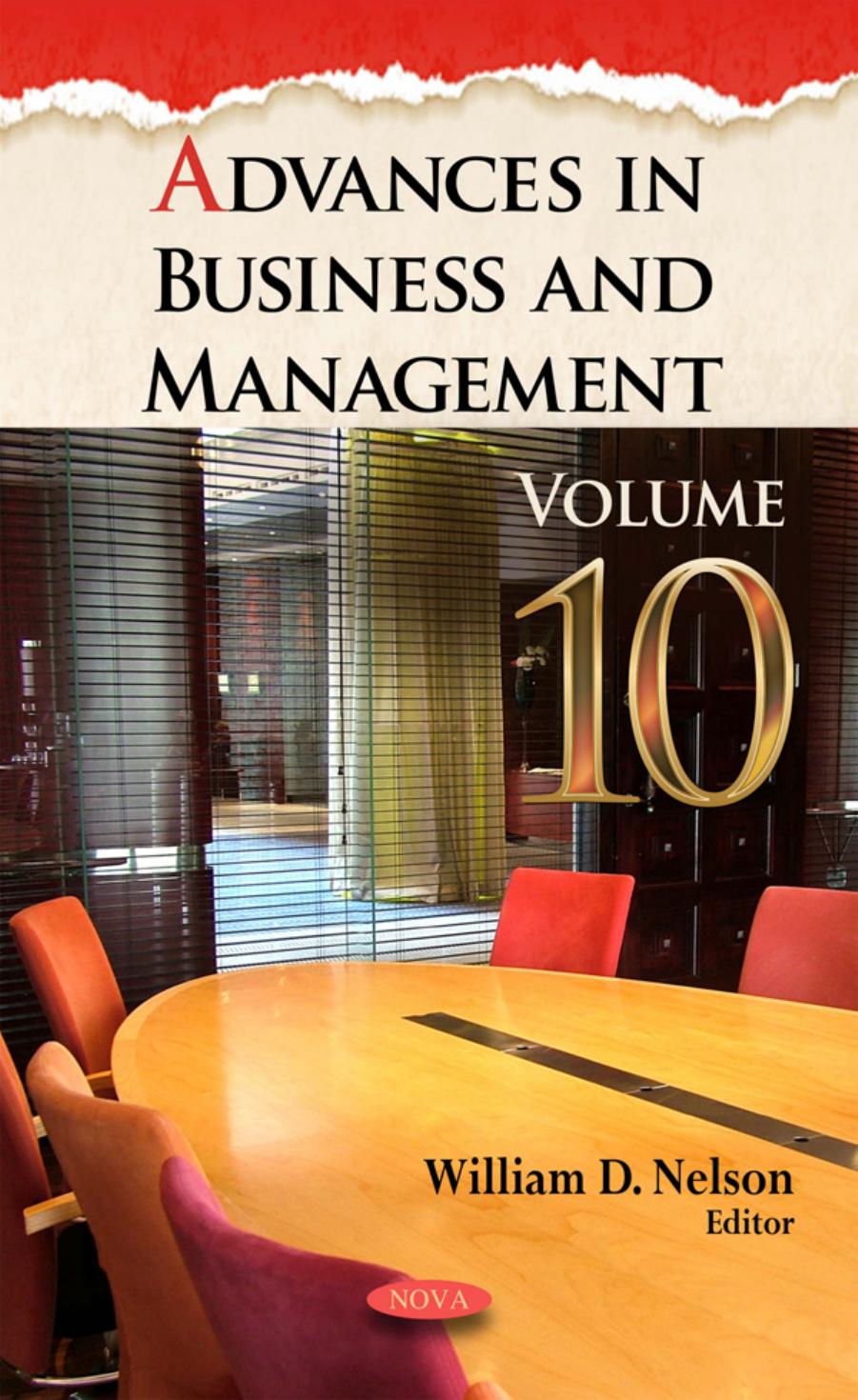 Advances in Business and Management: Volume 10 by Unknow