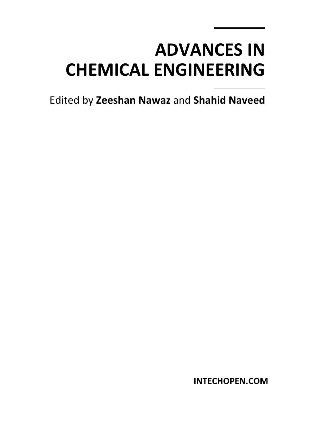 Advances in Chemical Engineering by Z. Nawaz et. al