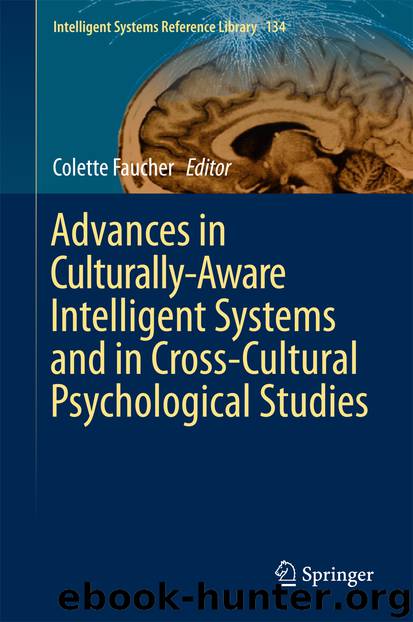 Advances in Culturally-Aware Intelligent Systems and in Cross-Cultural Psychological Studies by Colette Faucher