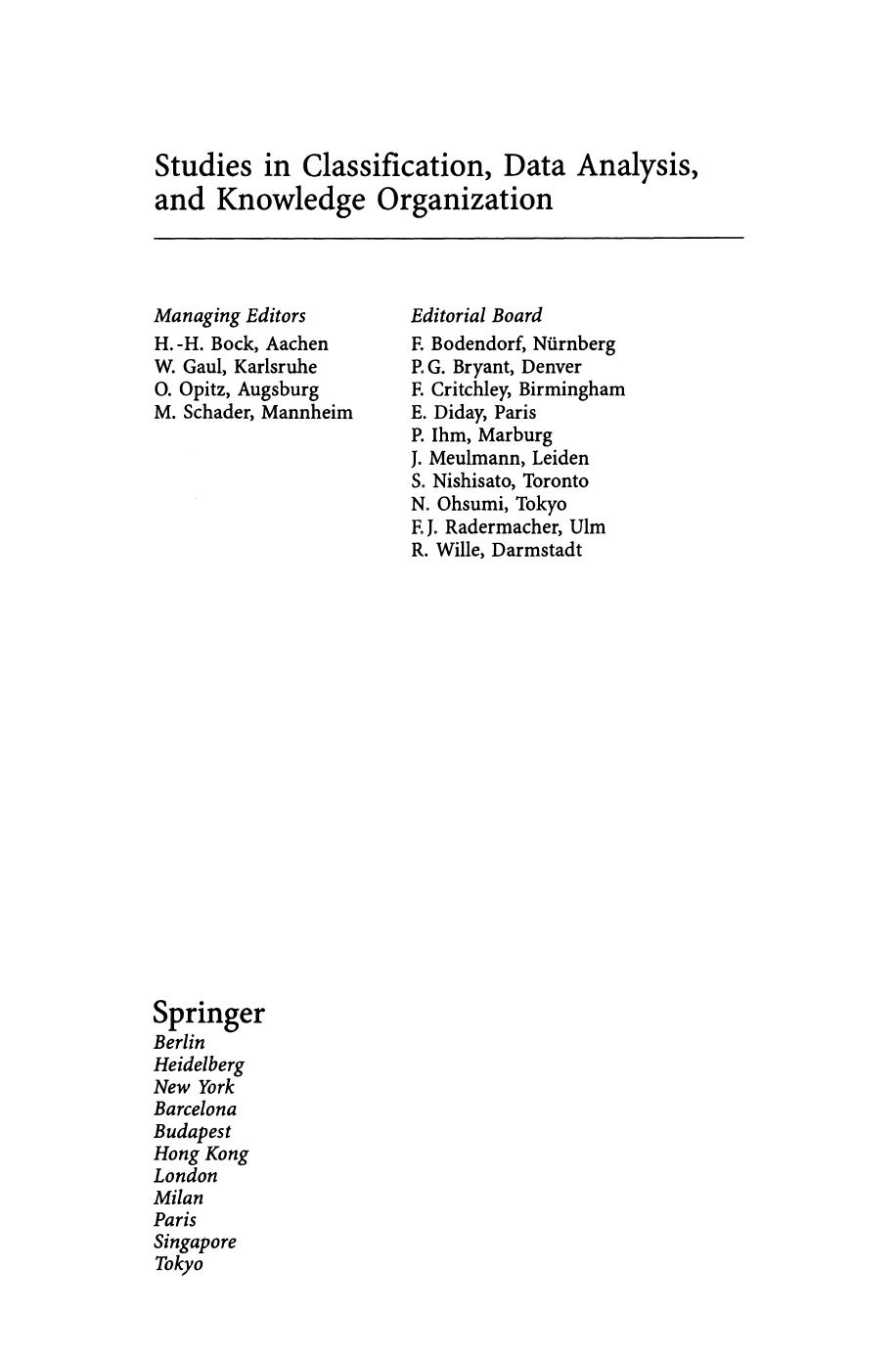 Advances in Data Science and Classification: Proceedings of the 6th Conference of the International Federation of Classification Societies (IFCS-98) UniversitÃ  âLa Sapienzaâ, by unknow