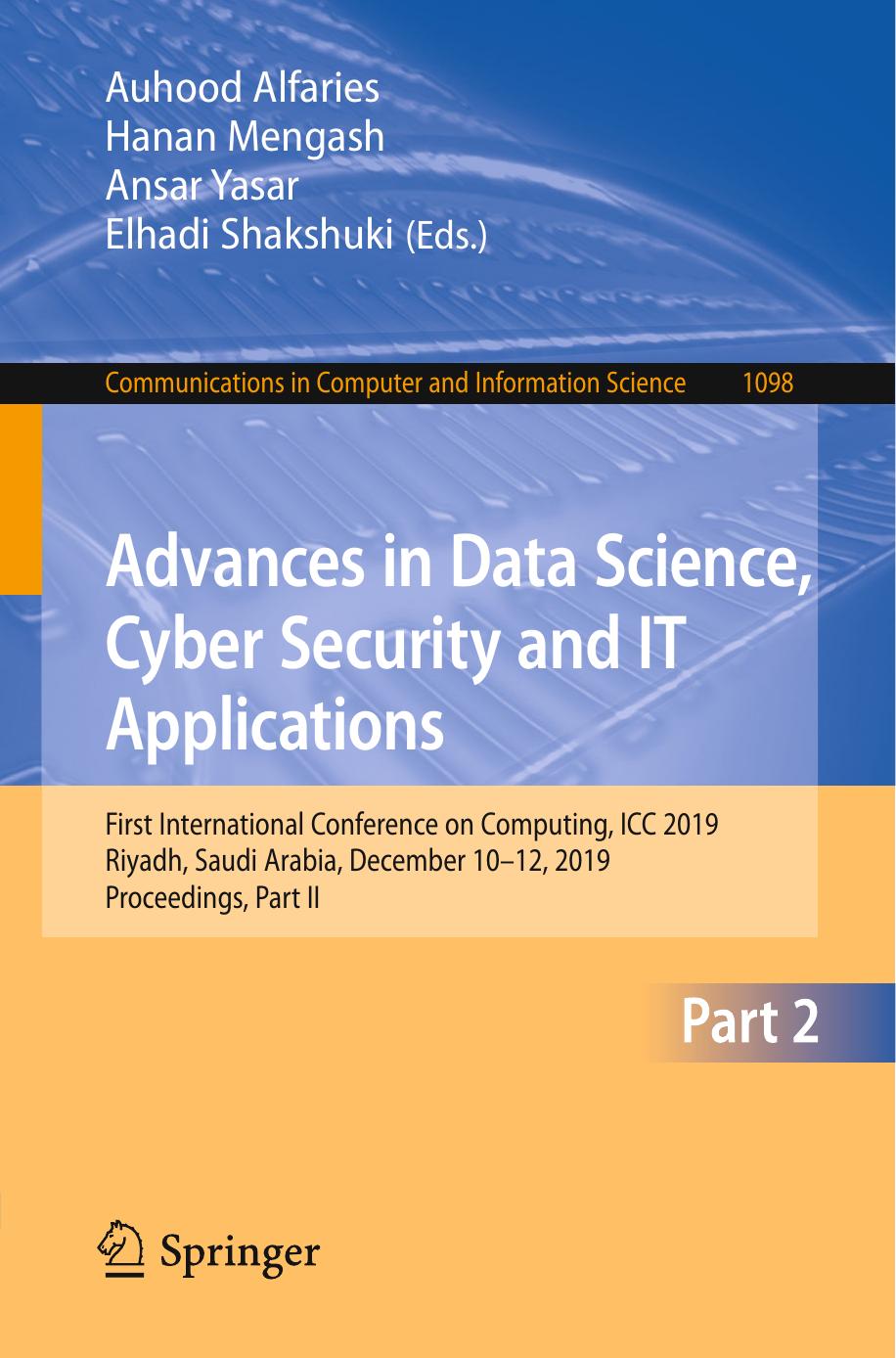 Advances in Data Science, Cyber Security and IT Applications by Unknow