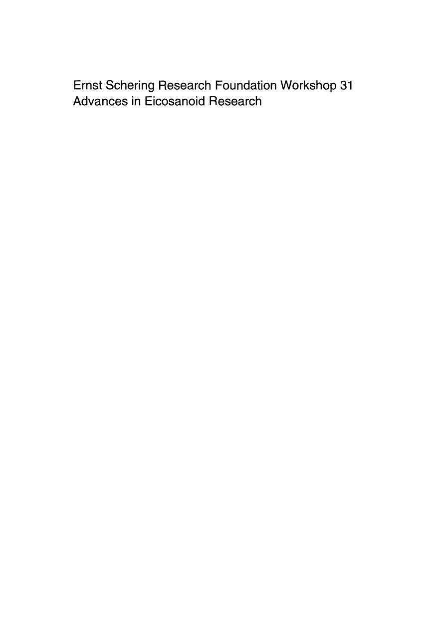 Advances in Eicosanoid Research by J. R. Vane (auth.) C. N. Serhan H. D. Perez (eds.)