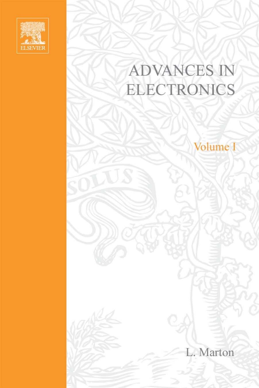 Advances in Electronics and Electron Physics, Vol. 1 by L. Marton (Ed.)
