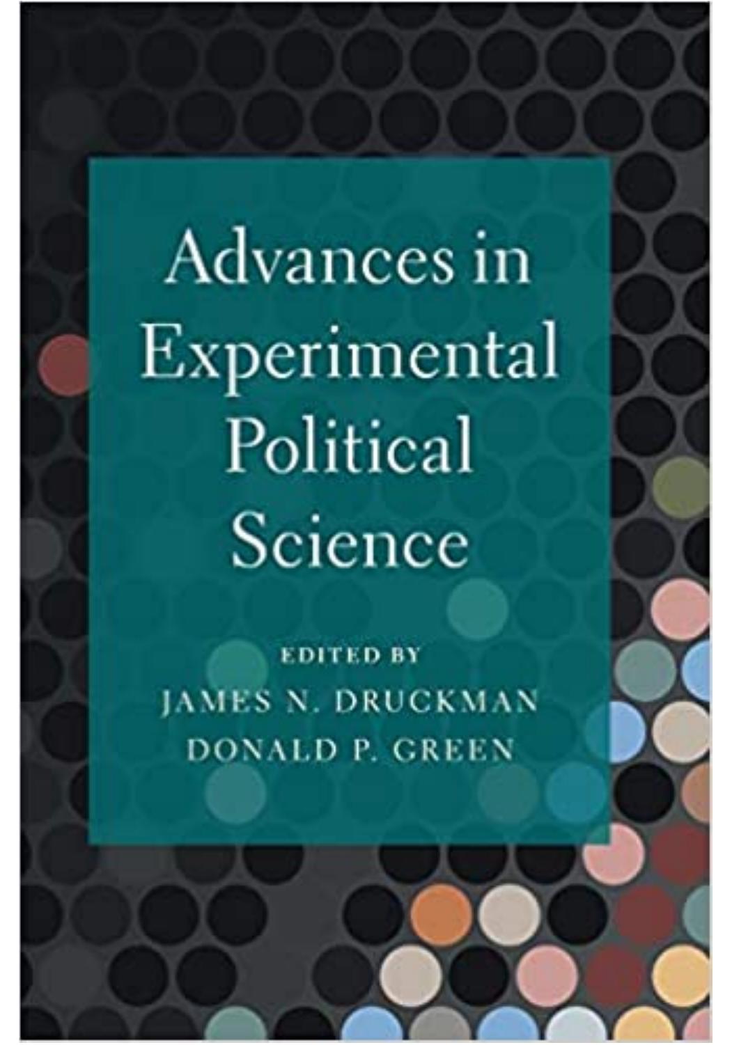 Advances in Experimental Political Science by James Druckman/Donald P. Green