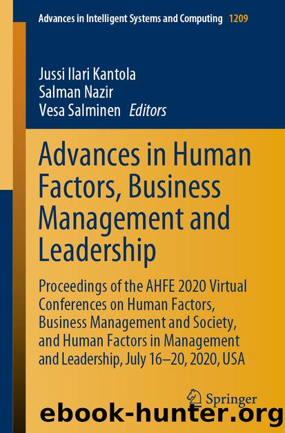 Advances in Human Factors, Business Management and Leadership by Unknown