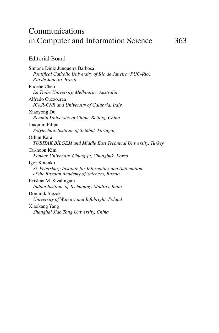 Advances in Image and Graphics Technologies: Chinese Conference, IGTA 2013, Beijing, China, April 2-3, 2013. Proceedings by unknow
