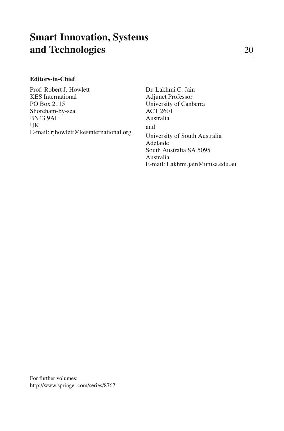 Advances in Intelligent Systems and Applications - Volume 1: Proceedings of the International Computer Symposium ICS 2012 Held at Hualien, Taiwan, December 12â14, 2012 by Fedor V. Fomin (auth.) Ruay-Shiung Chang Lakhmi C. Jain Sheng-Lung Peng (eds.)