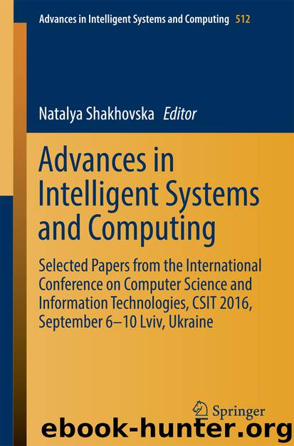 Advances in Intelligent Systems and Computing by Natalya Shakhovska
