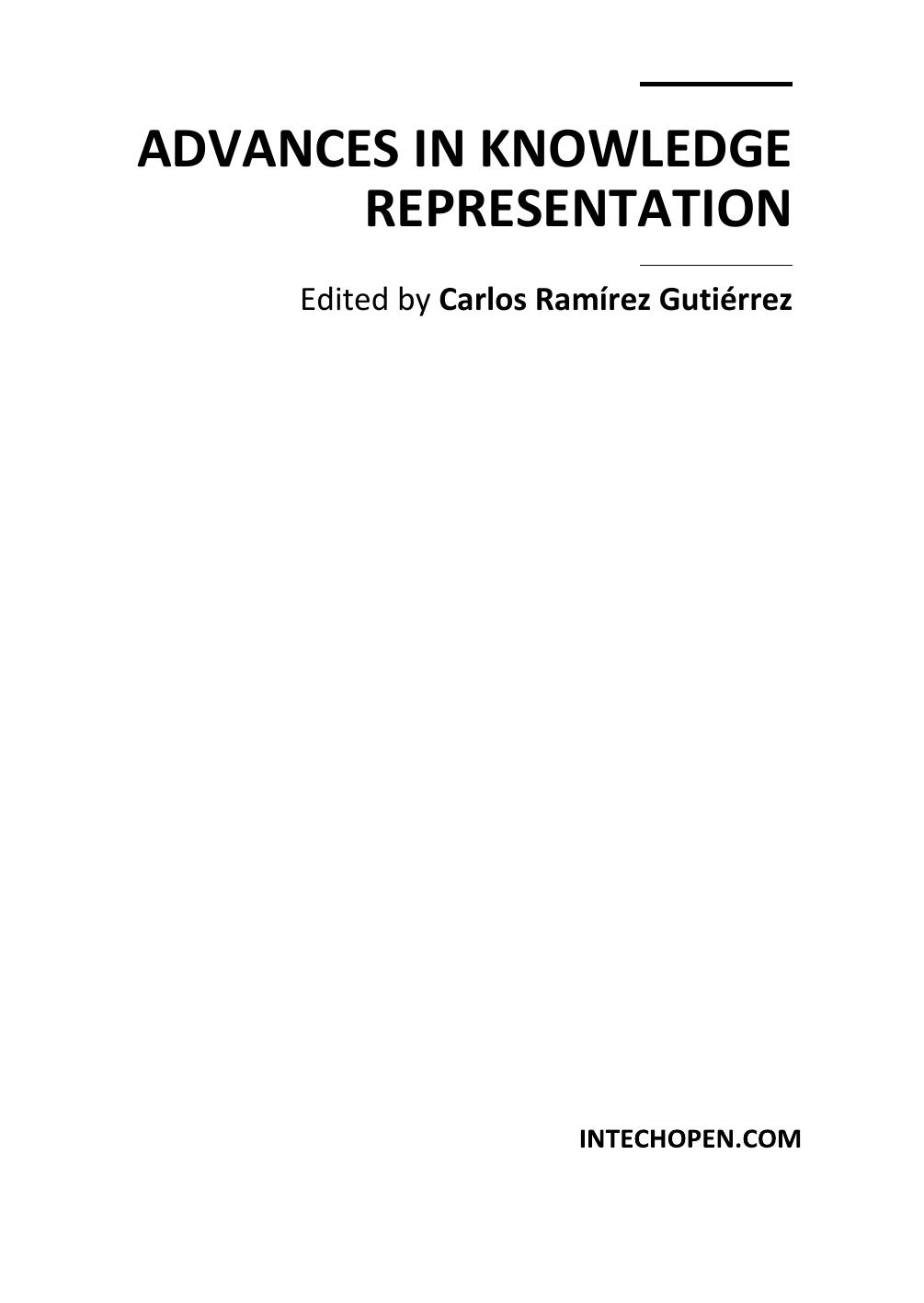 Advances in Knowledge Representation by Adam